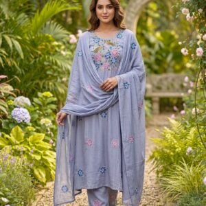 Aahana Lavender Mist Luxury Kurta Set