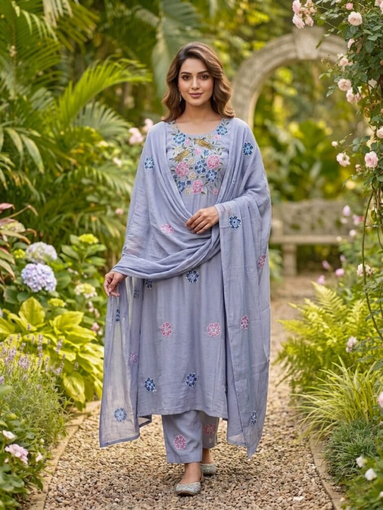 Aahana Lavender Mist Luxury Kurta Set